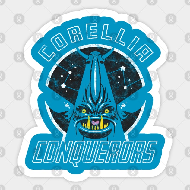 Corellia Conquerors Sticker by Dark Corners